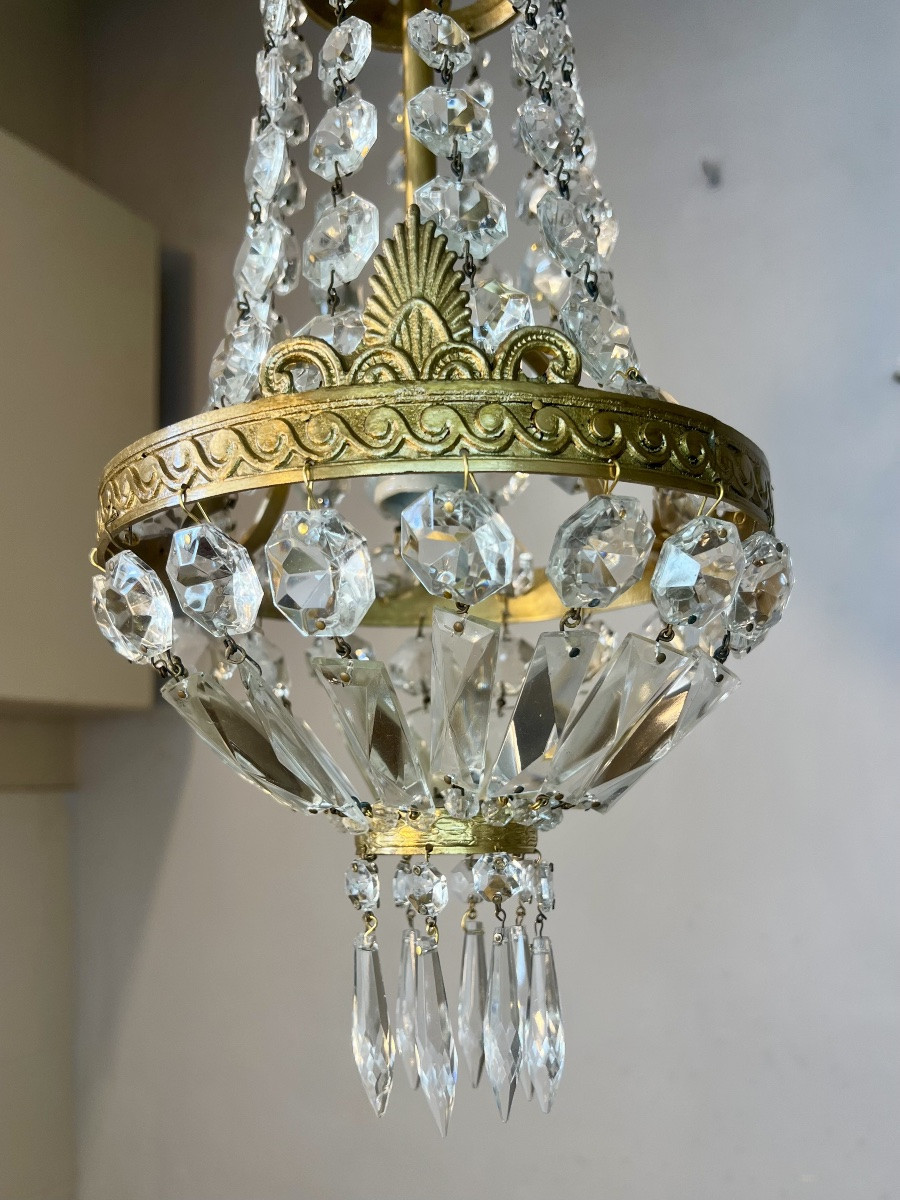 Petit Lustre corbeille montgolfière -photo-3