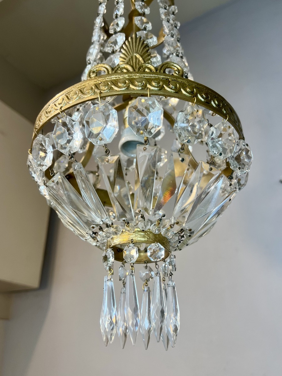 Petit Lustre corbeille montgolfière -photo-4