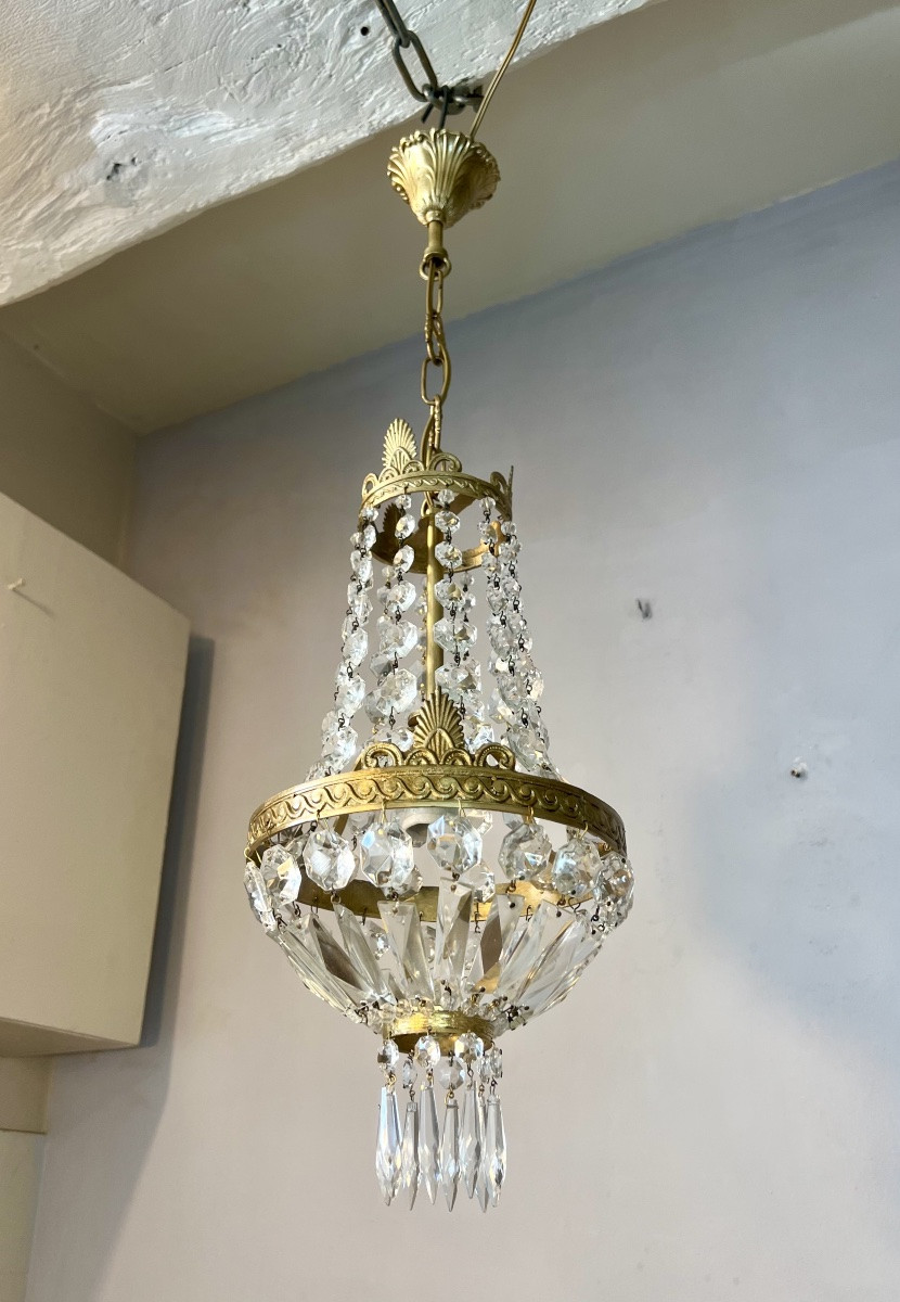 Petit Lustre corbeille montgolfière -photo-7