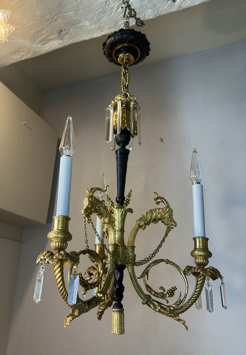 Chandelier With Goat Heads-photo-2