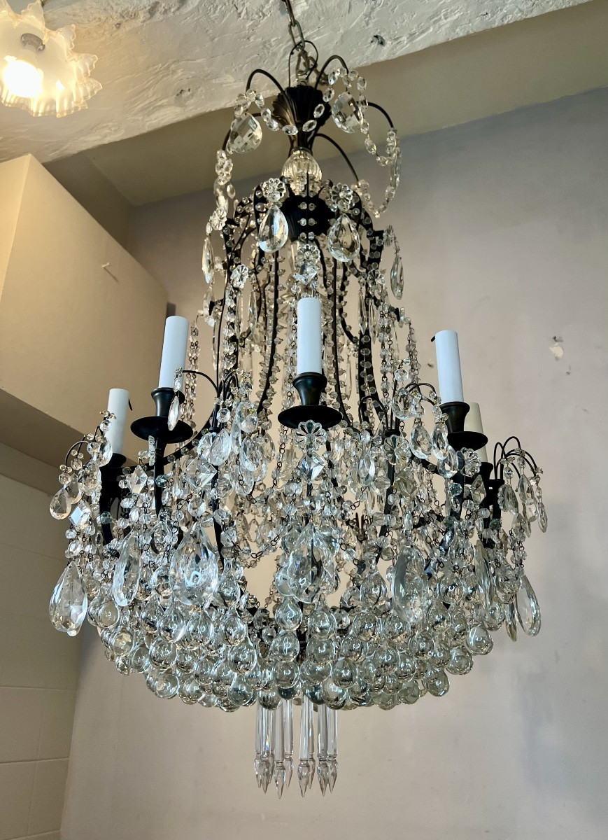 Grand lustre cage italien -photo-2