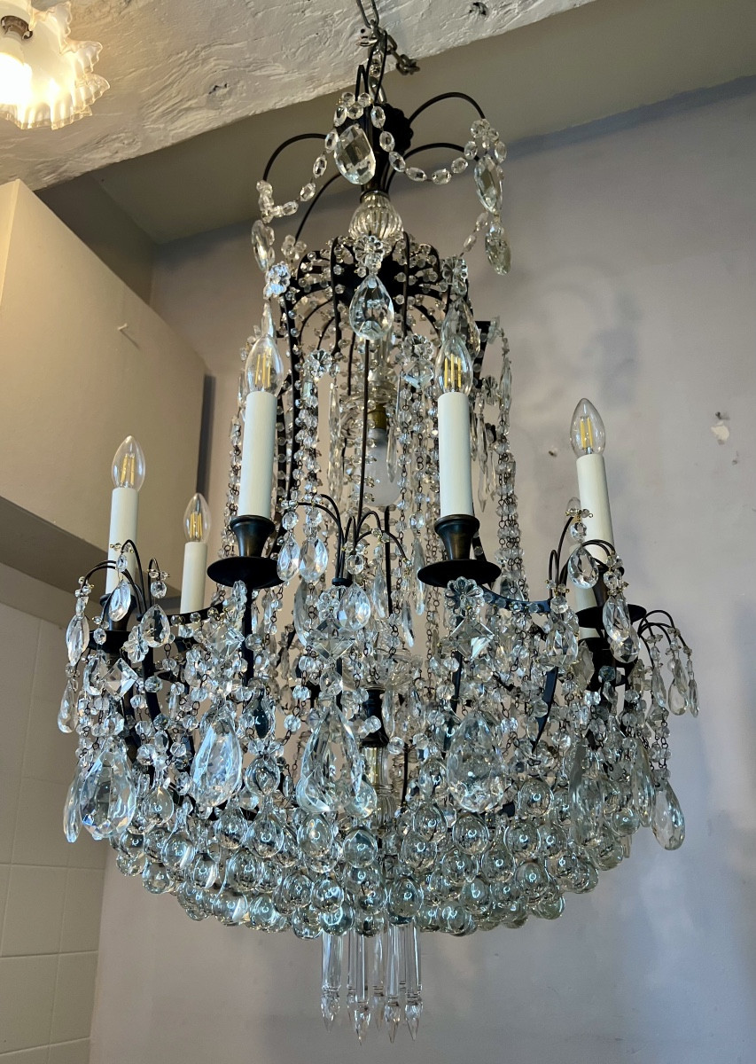 Grand lustre cage italien -photo-2