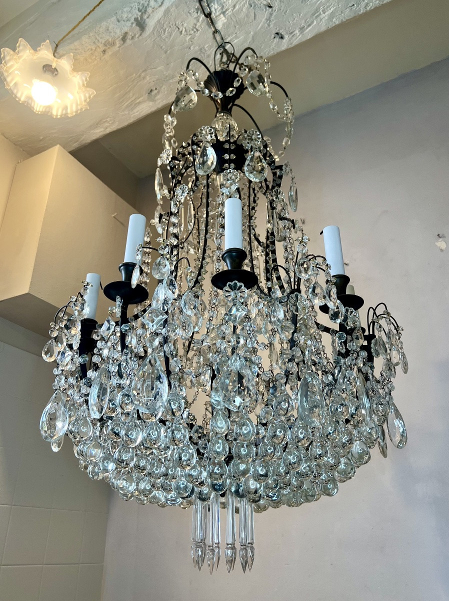 Grand lustre cage italien -photo-8