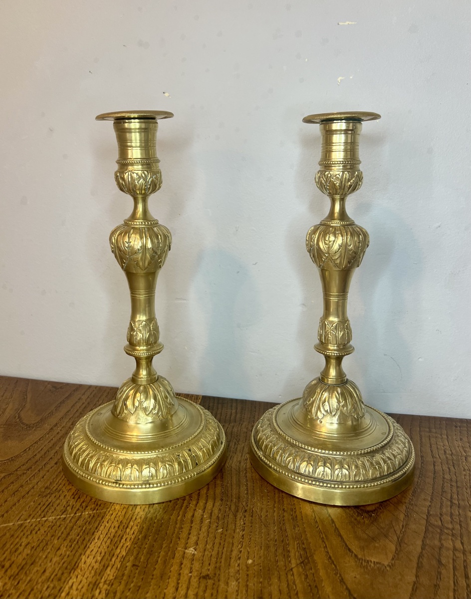Pair Of Louis XVI Candlesticks-photo-3