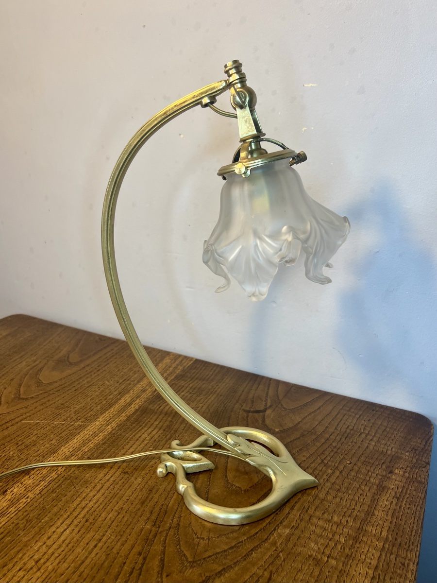 Lampe cœur art nouveau Auguste Delafontaine-photo-6