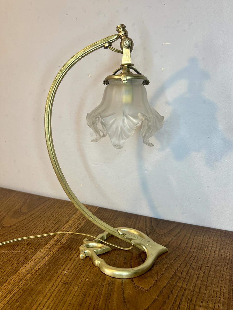 Lampe cœur art nouveau Auguste Delafontaine