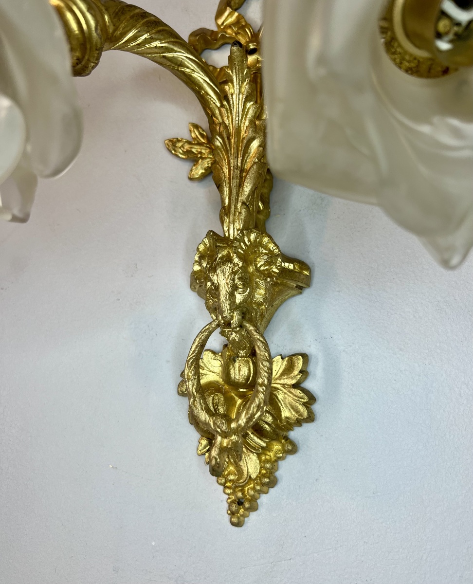 Ensemble de 3 appliques style Louis XVI-photo-6