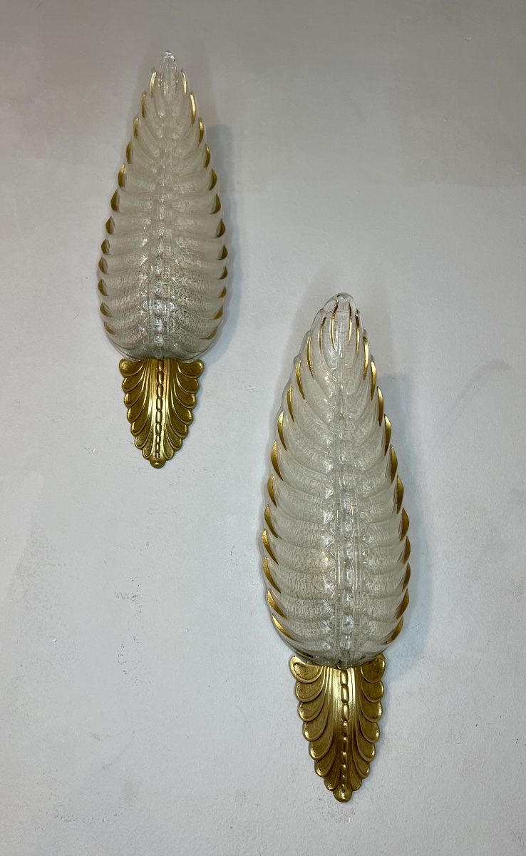 Paire d’appliques ezan plume 