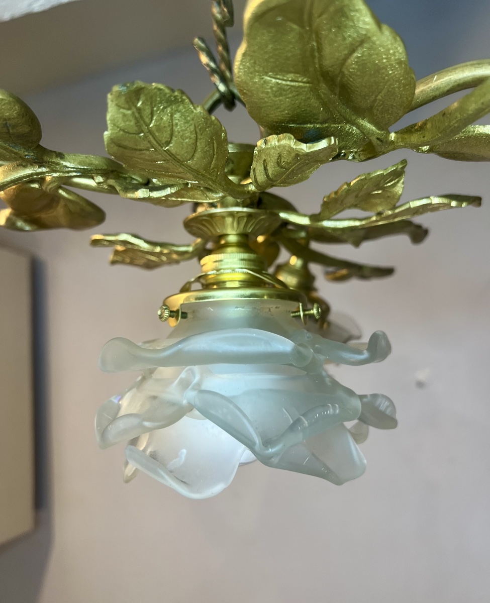 Plafonnier floral, feuilles art nouveau -photo-4