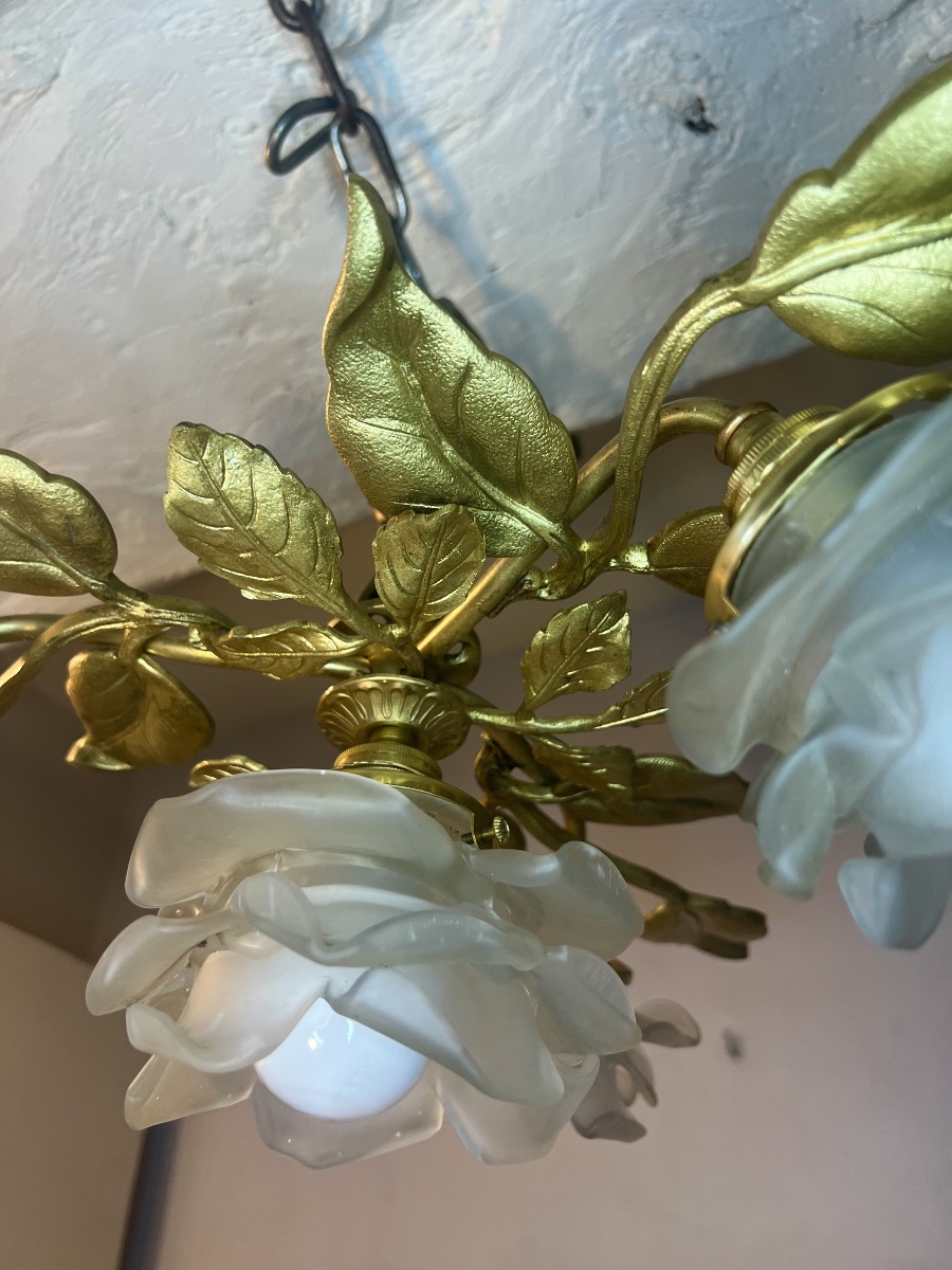 Plafonnier floral, feuilles art nouveau -photo-6