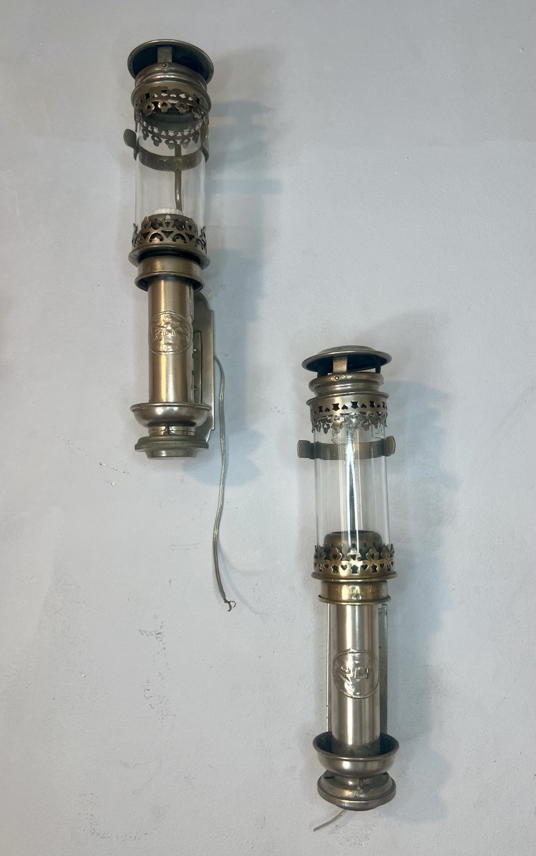 Set Of 3 Sncf Train Wall Sconces -photo-2