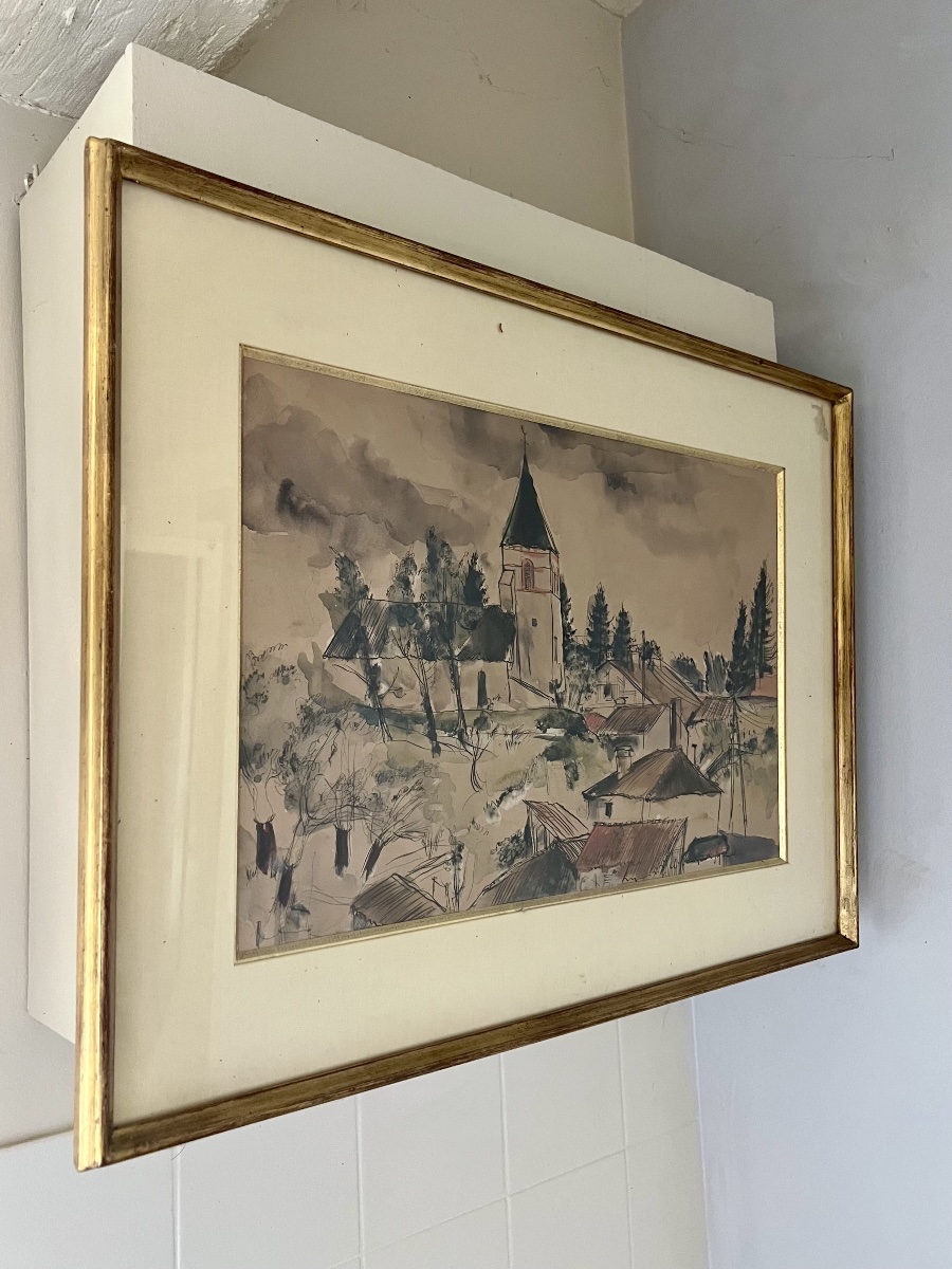 Watercolor By André Dunoyer De Segonzac-photo-3