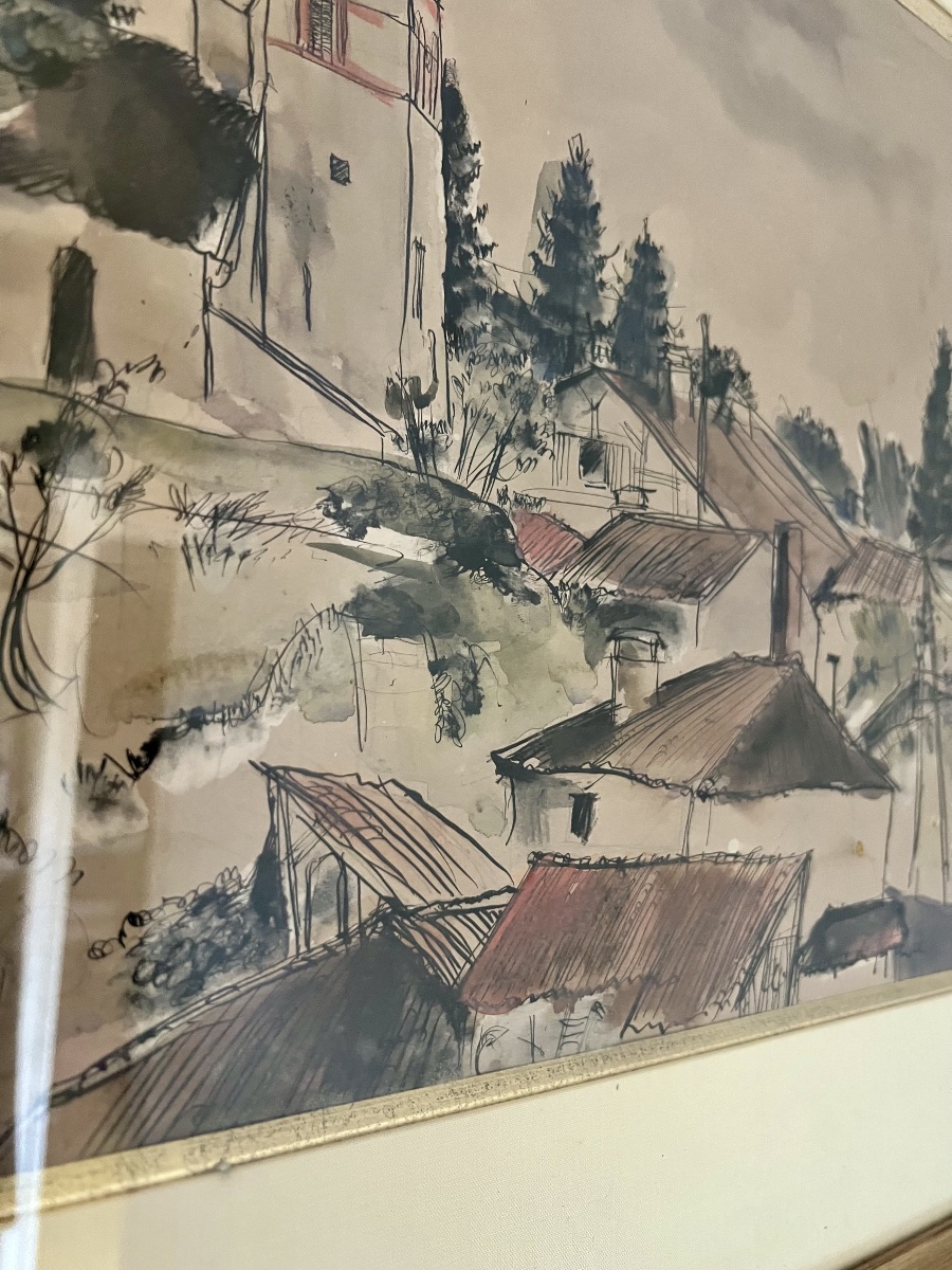 Watercolor By André Dunoyer De Segonzac-photo-4