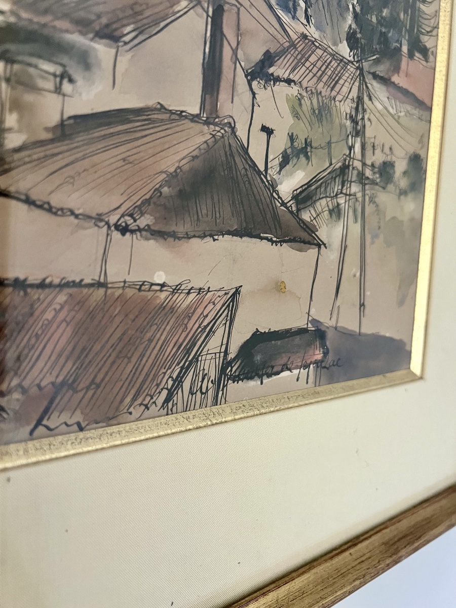Watercolor By André Dunoyer De Segonzac-photo-7