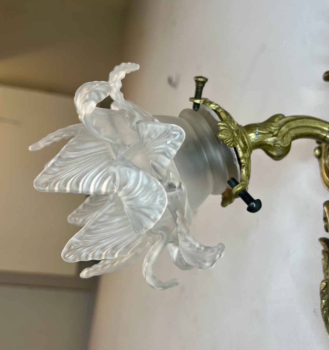 Pair Of Asymmetrical Louis XV Rocaille-style Wall Sconces-photo-2