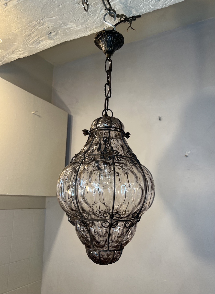 Venetian Murano Blown-glass Lantern -photo-3