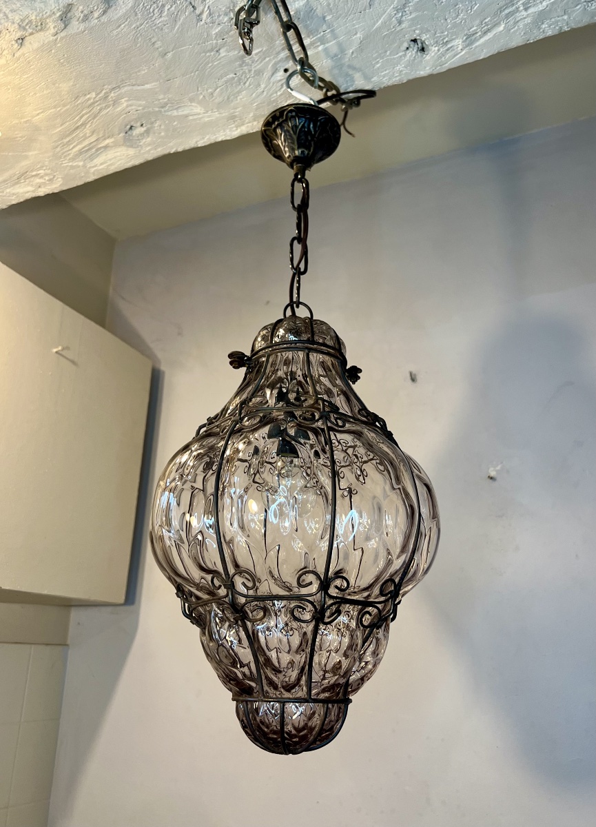 Venetian Murano Blown-glass Lantern 