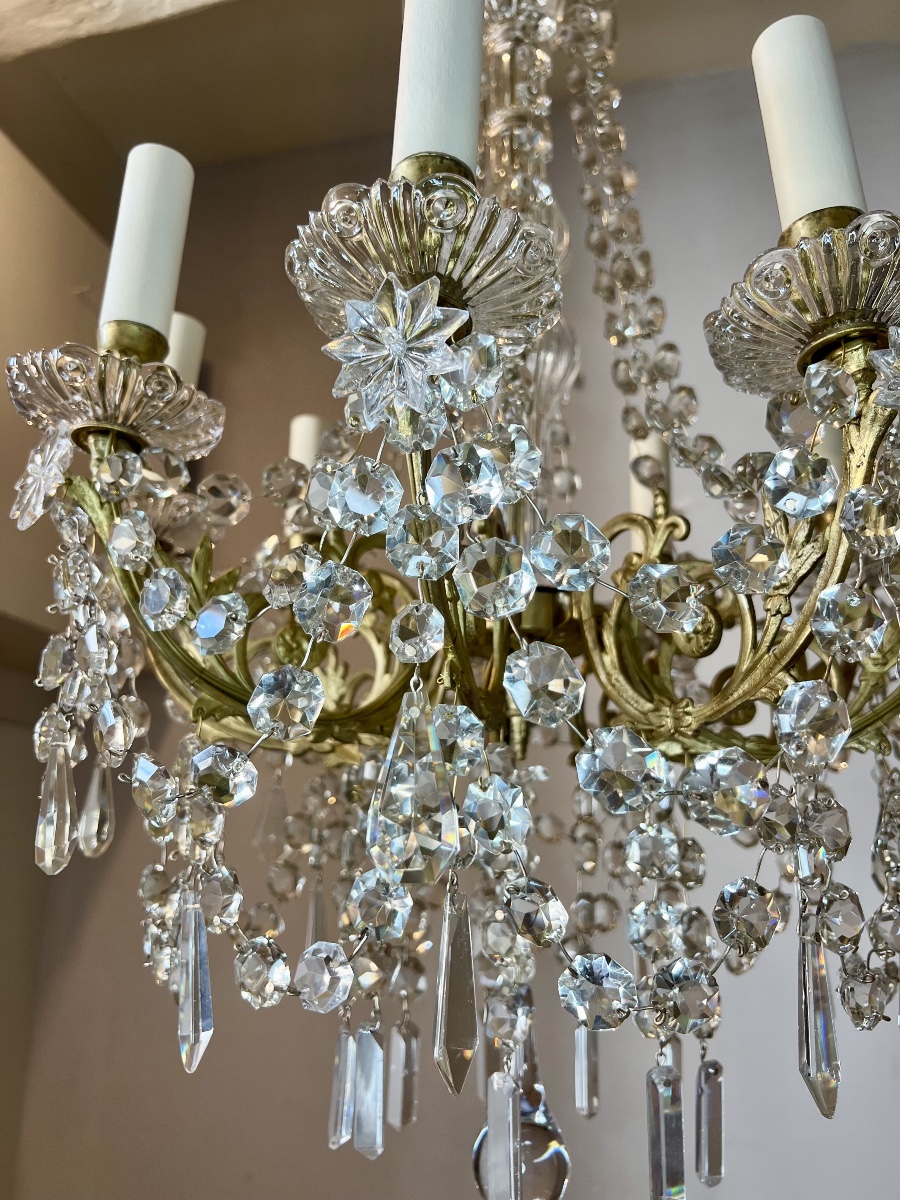 Louis XVI-style Crystal Chandelier With Pendants-photo-1