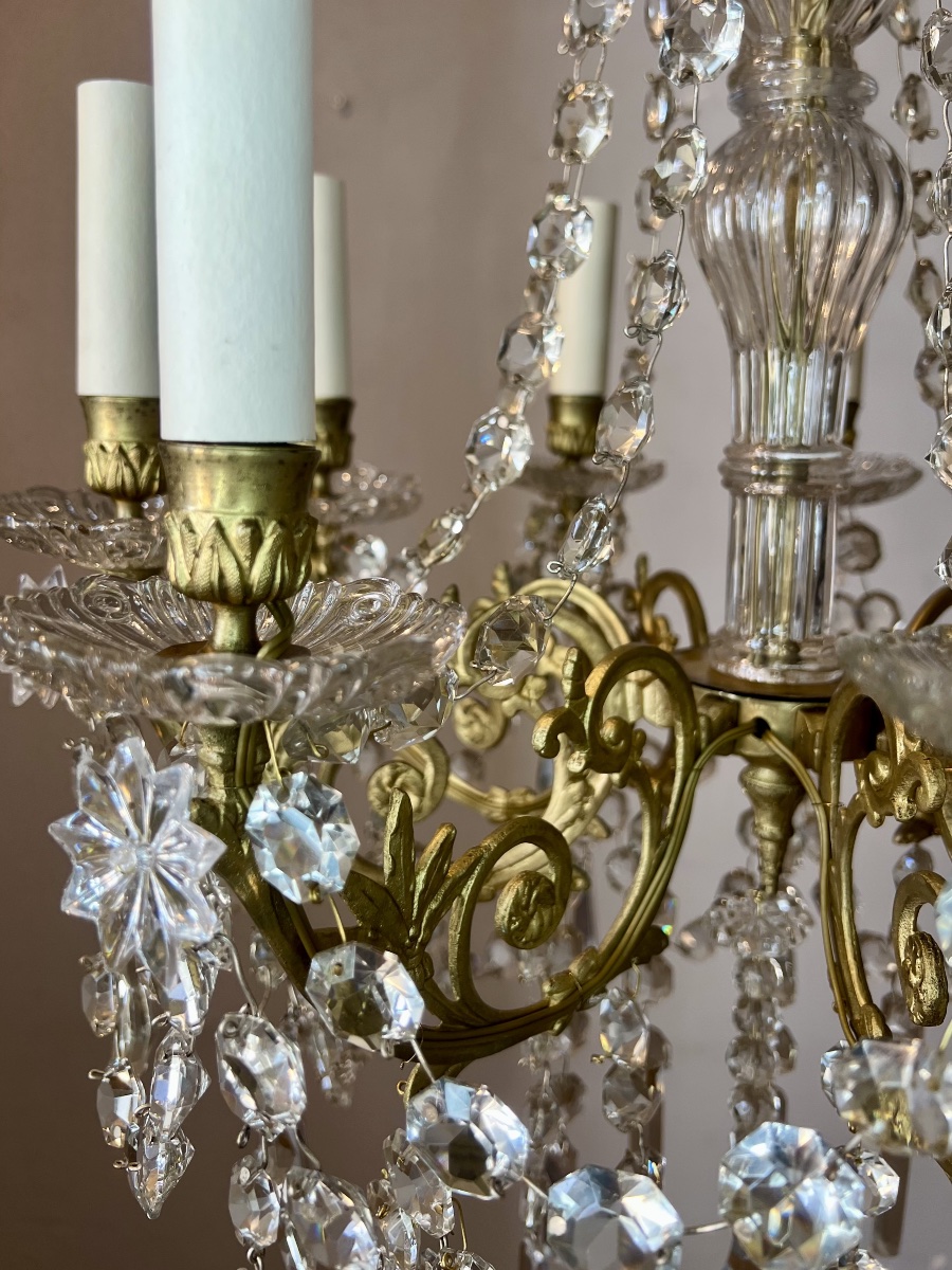 Louis XVI-style Crystal Chandelier With Pendants-photo-2