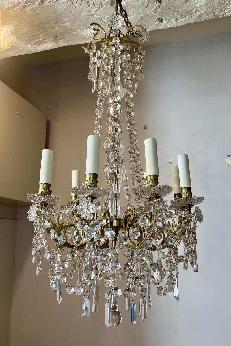Louis XVI-style Crystal Chandelier With Pendants-photo-5