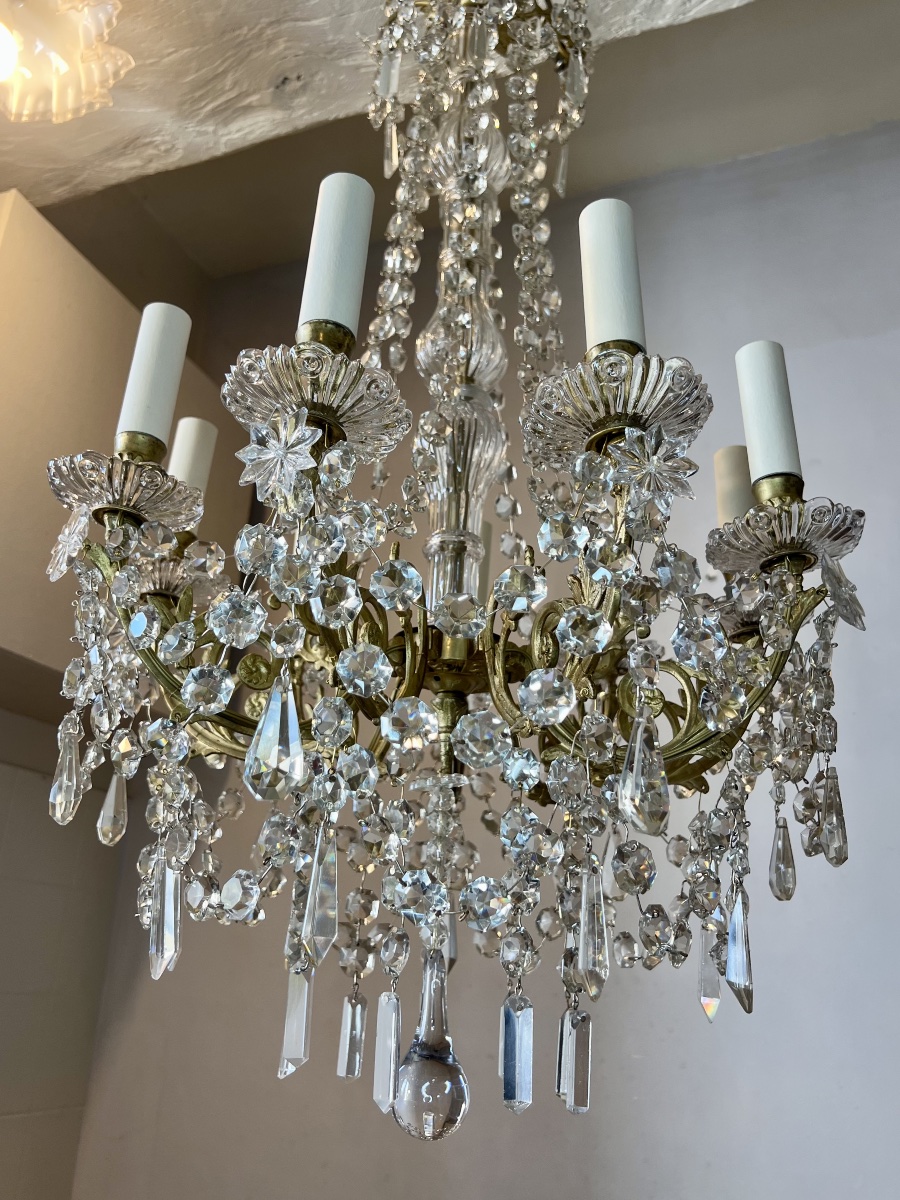Louis XVI-style Crystal Chandelier With Pendants-photo-7