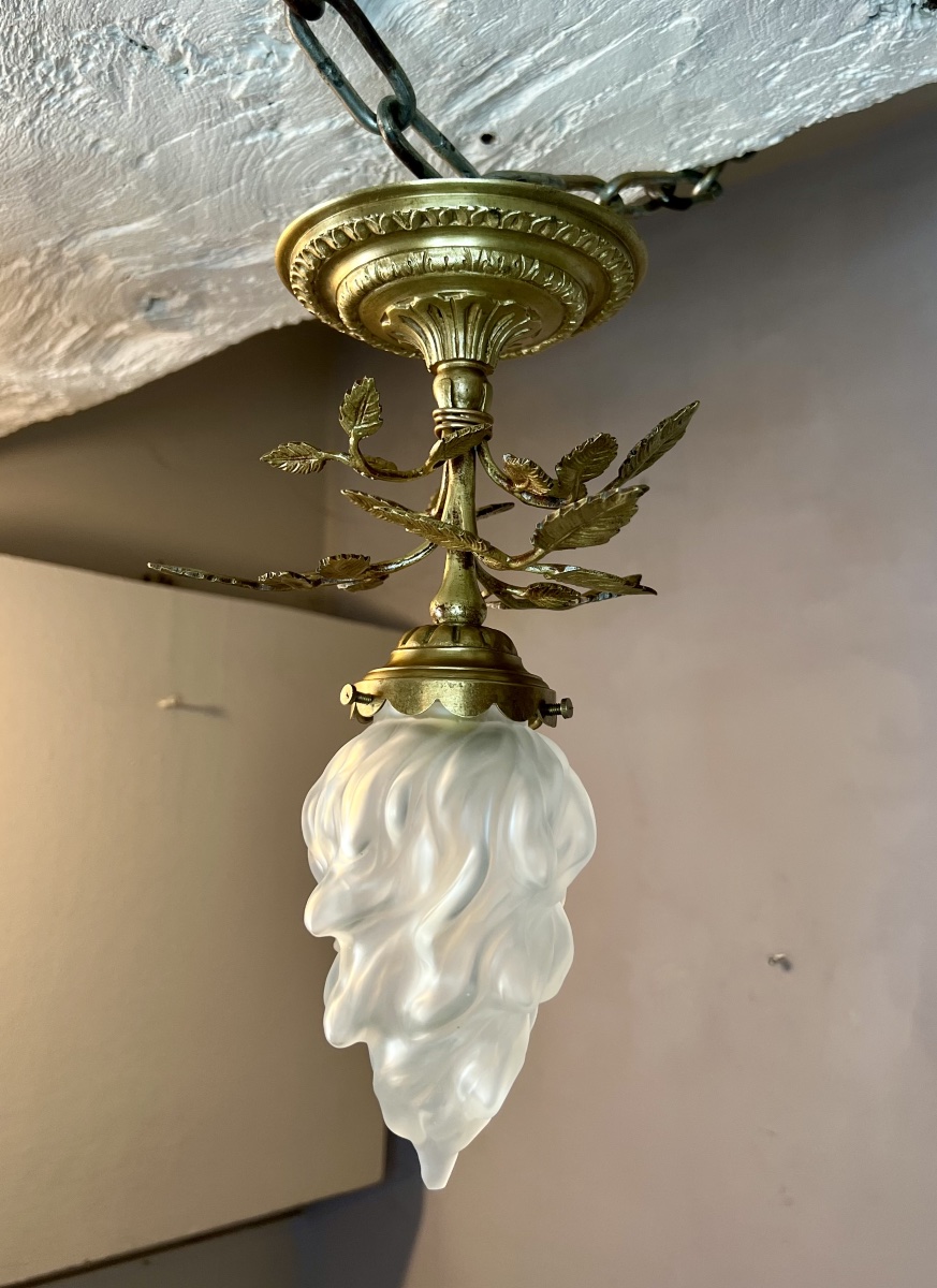 Plafonnier floral art nouveau -photo-3
