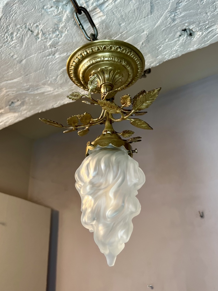 Plafonnier floral art nouveau -photo-3