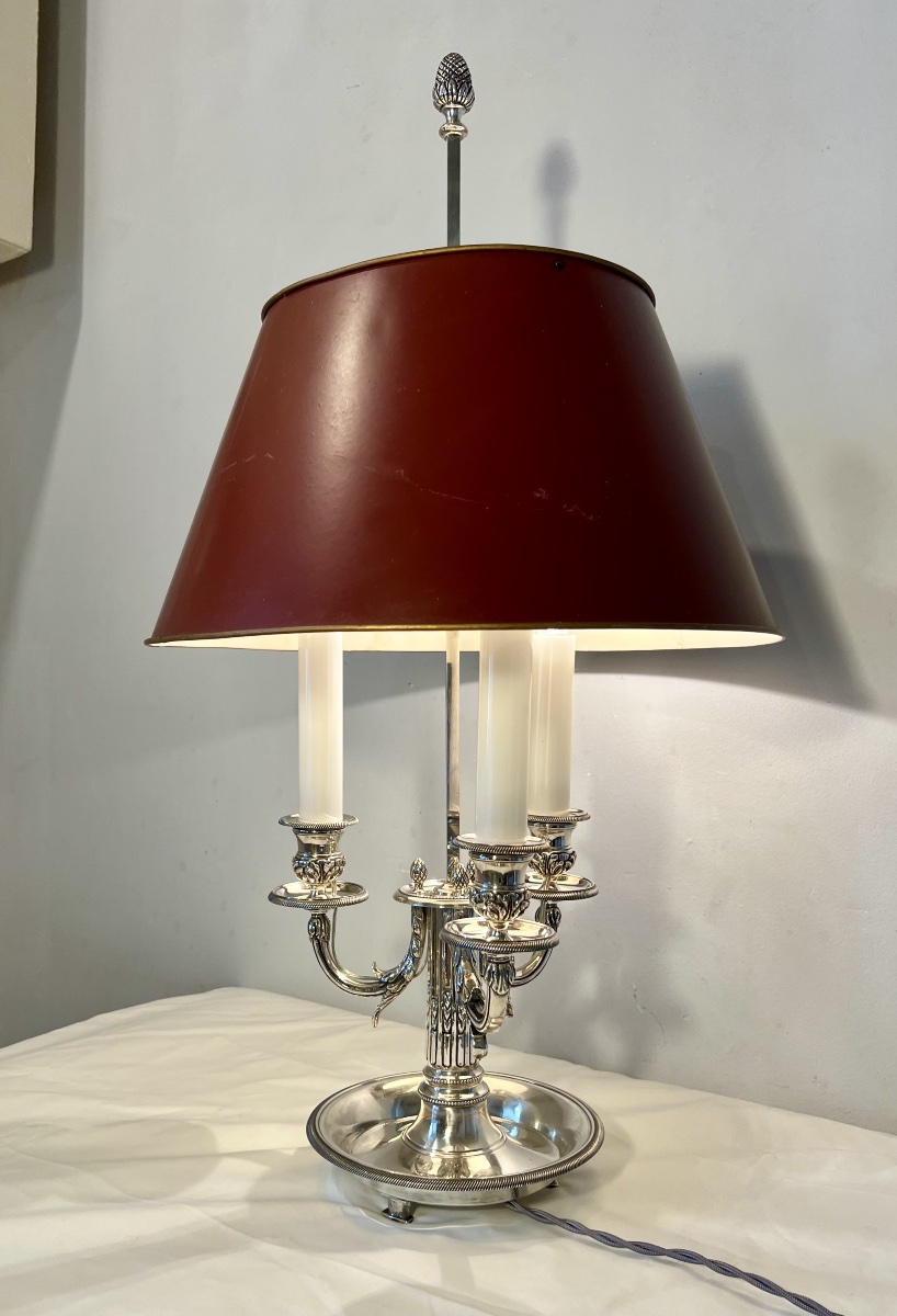 Silver-colored Louis XVI-style Hot Water Bottle Lamp-photo-2