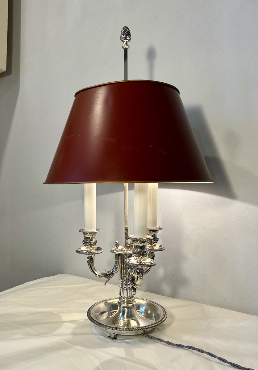 Silver-colored Louis XVI-style Hot Water Bottle Lamp-photo-1