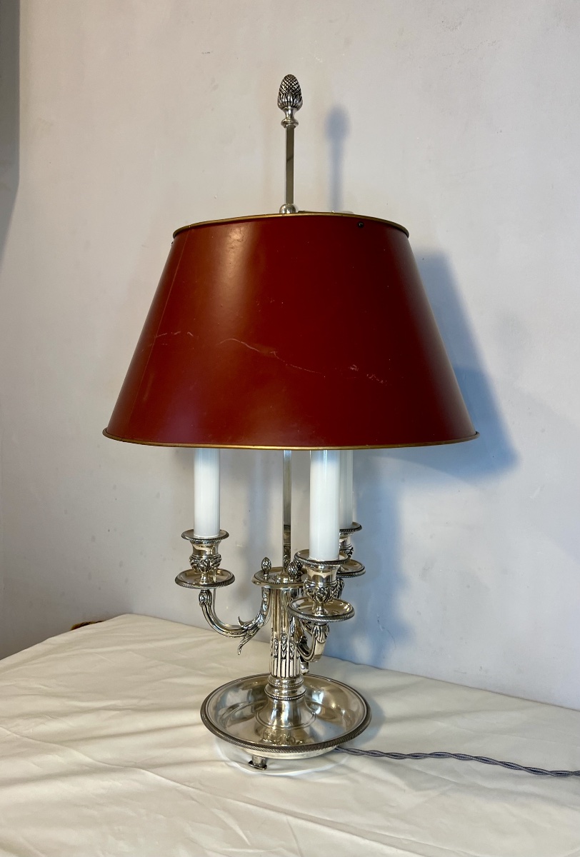 Silver-colored Louis XVI-style Hot Water Bottle Lamp-photo-2
