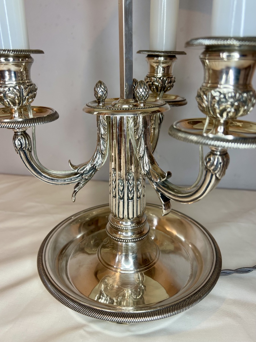 Silver-colored Louis XVI-style Hot Water Bottle Lamp-photo-5