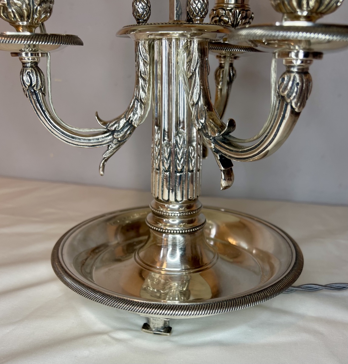 Silver-colored Louis XVI-style Hot Water Bottle Lamp-photo-6