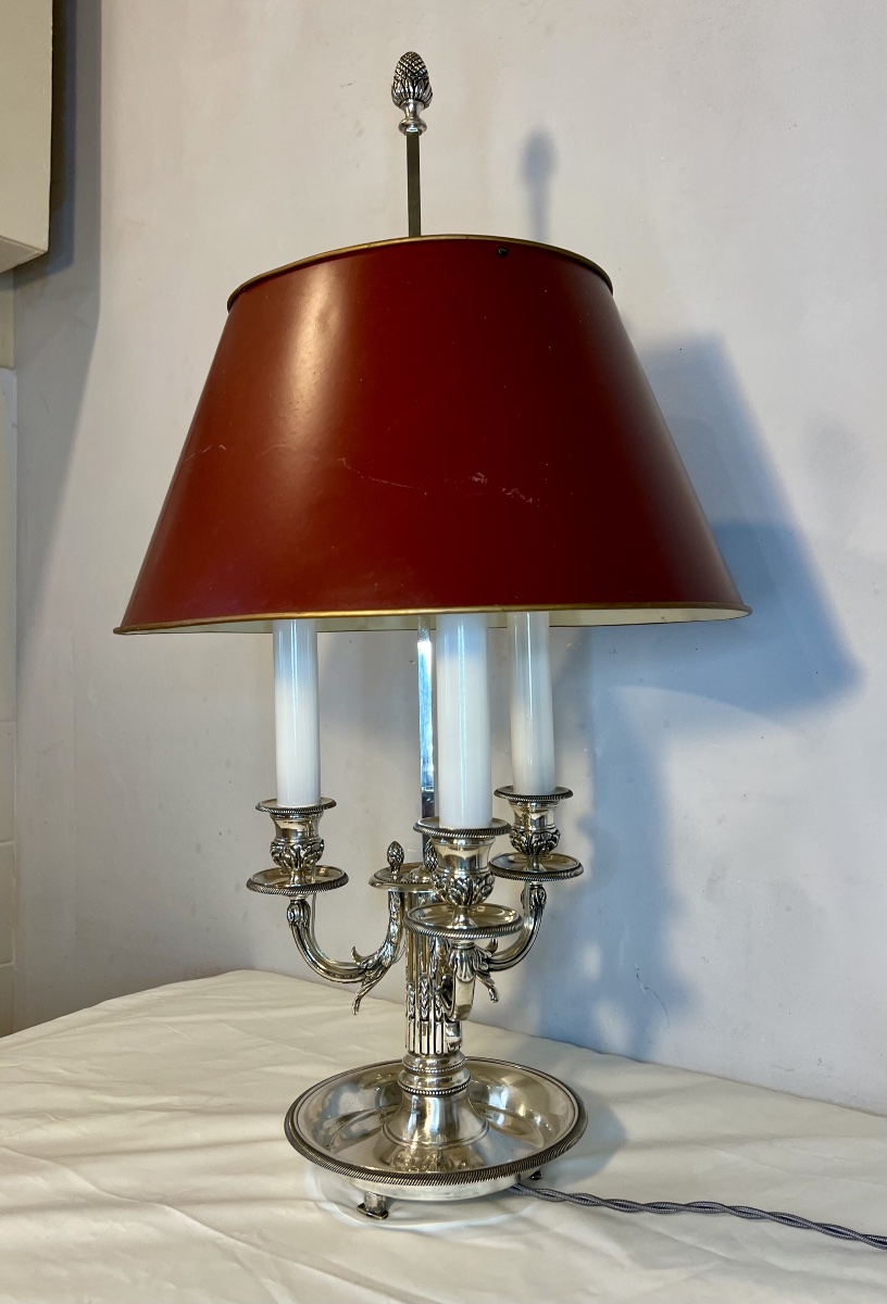 Silver-colored Louis XVI-style Hot Water Bottle Lamp