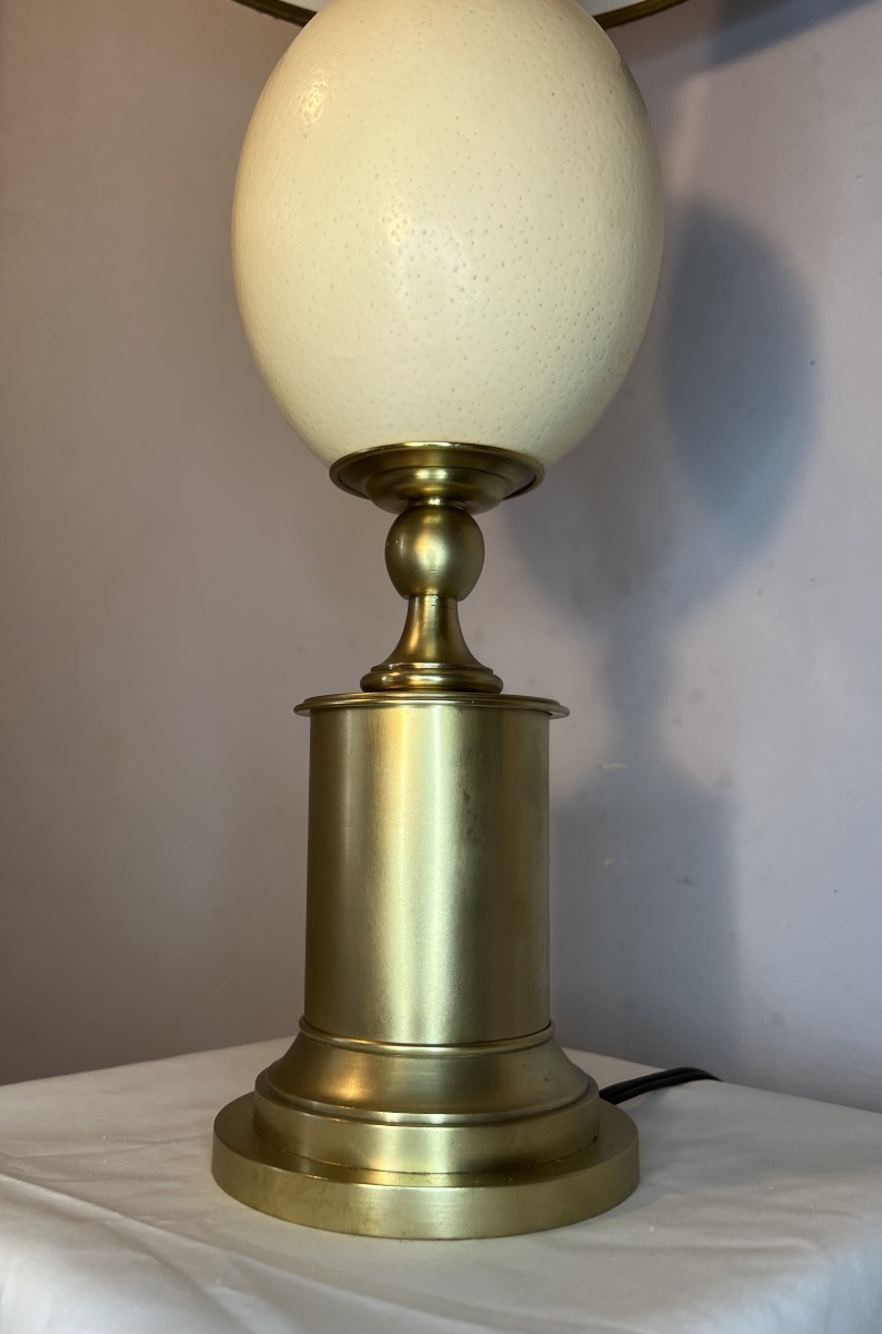 Lampe vintage œuf d’autruche -photo-4