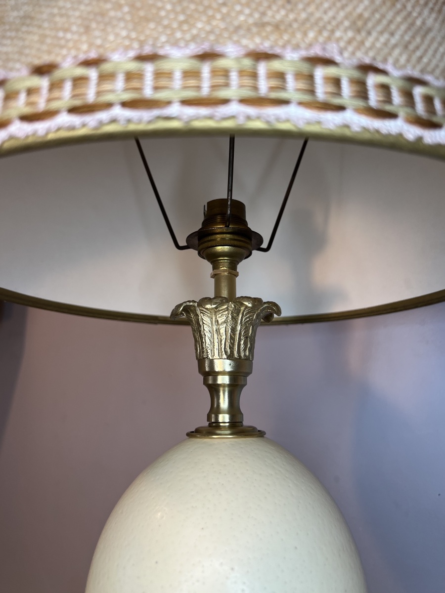 Lampe vintage œuf d’autruche -photo-5