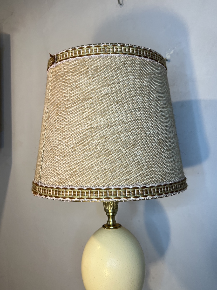 Lampe vintage œuf d’autruche -photo-7