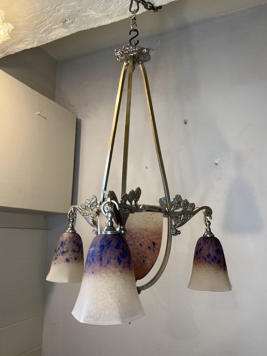 Schneider Art Deco Chandelier -photo-3