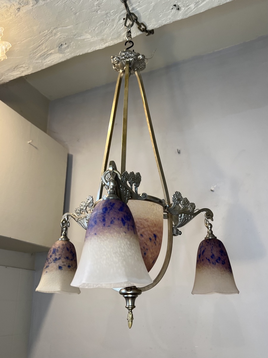 Schneider Art Deco Chandelier -photo-2