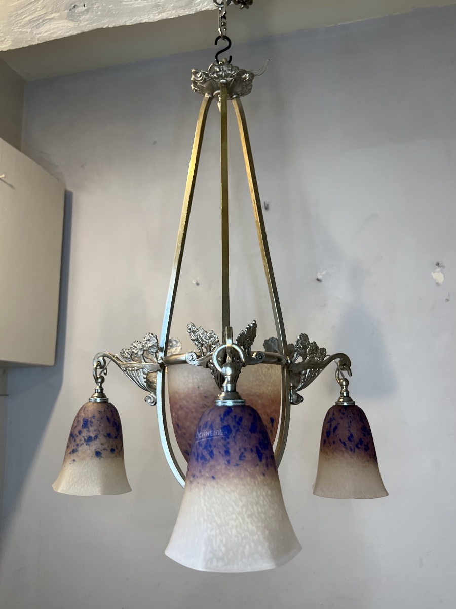 Schneider Art Deco Chandelier -photo-4