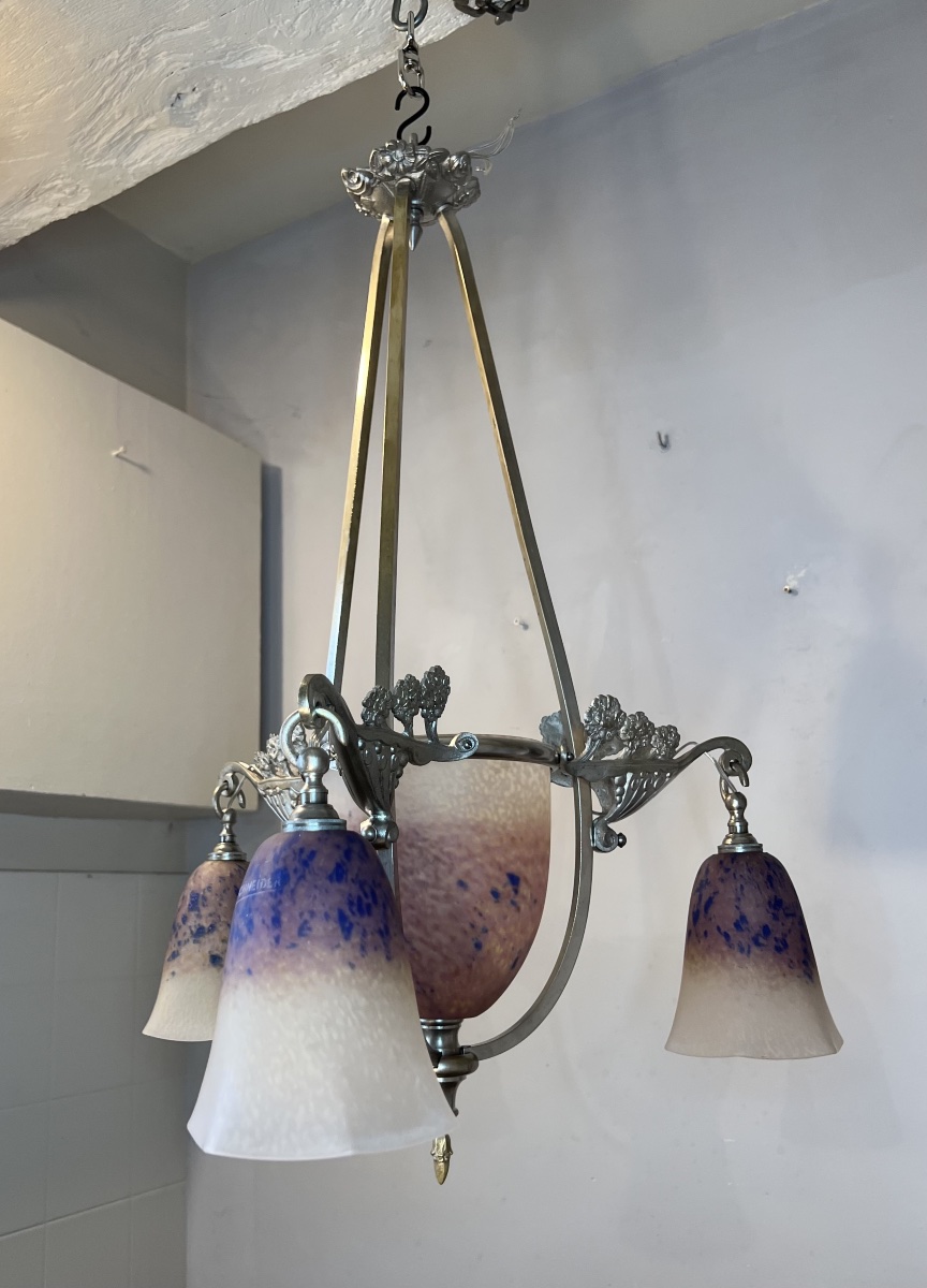 Schneider Art Deco Chandelier 