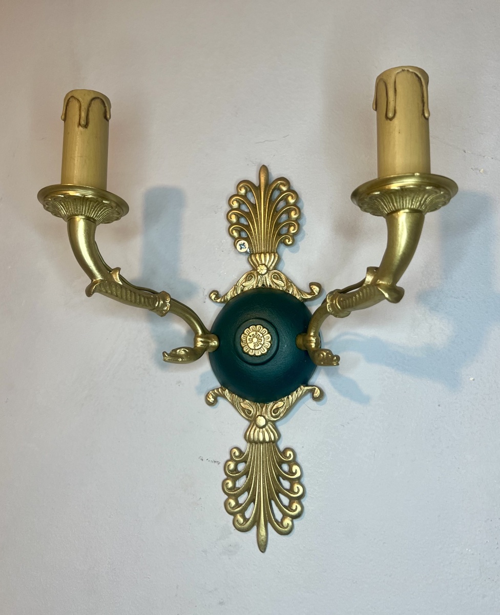 Paire d’appliques 2 lumières style empire -photo-3