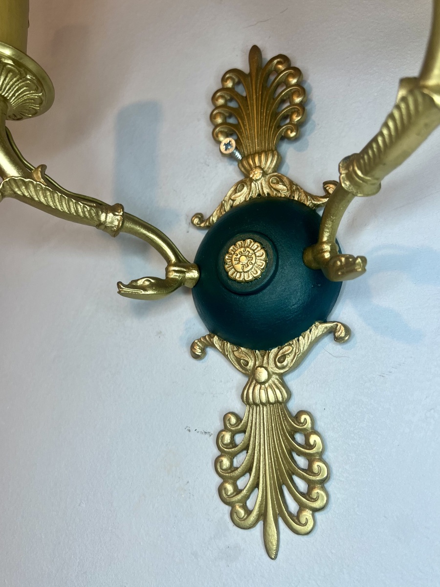 Paire d’appliques 2 lumières style empire -photo-2