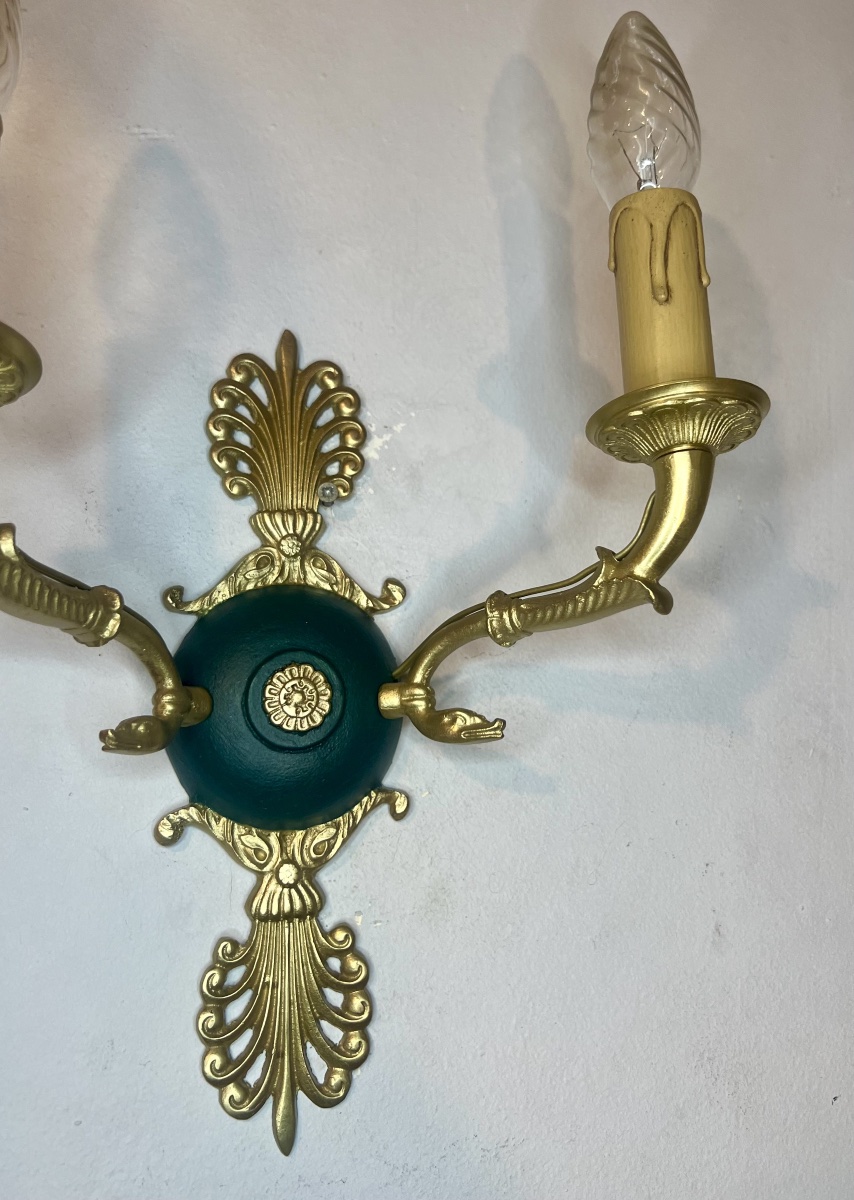 Paire d’appliques 2 lumières style empire -photo-6