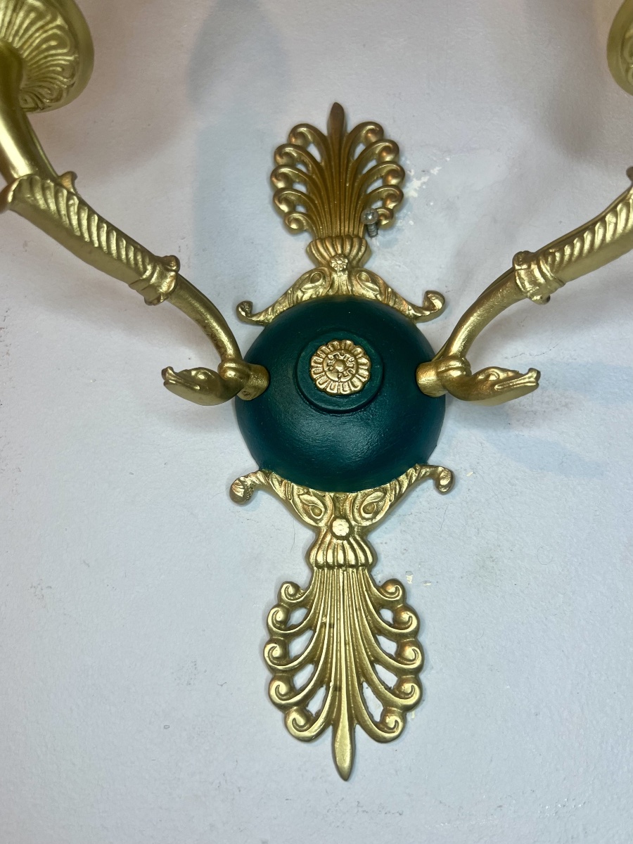 Paire d’appliques 2 lumières style empire -photo-8