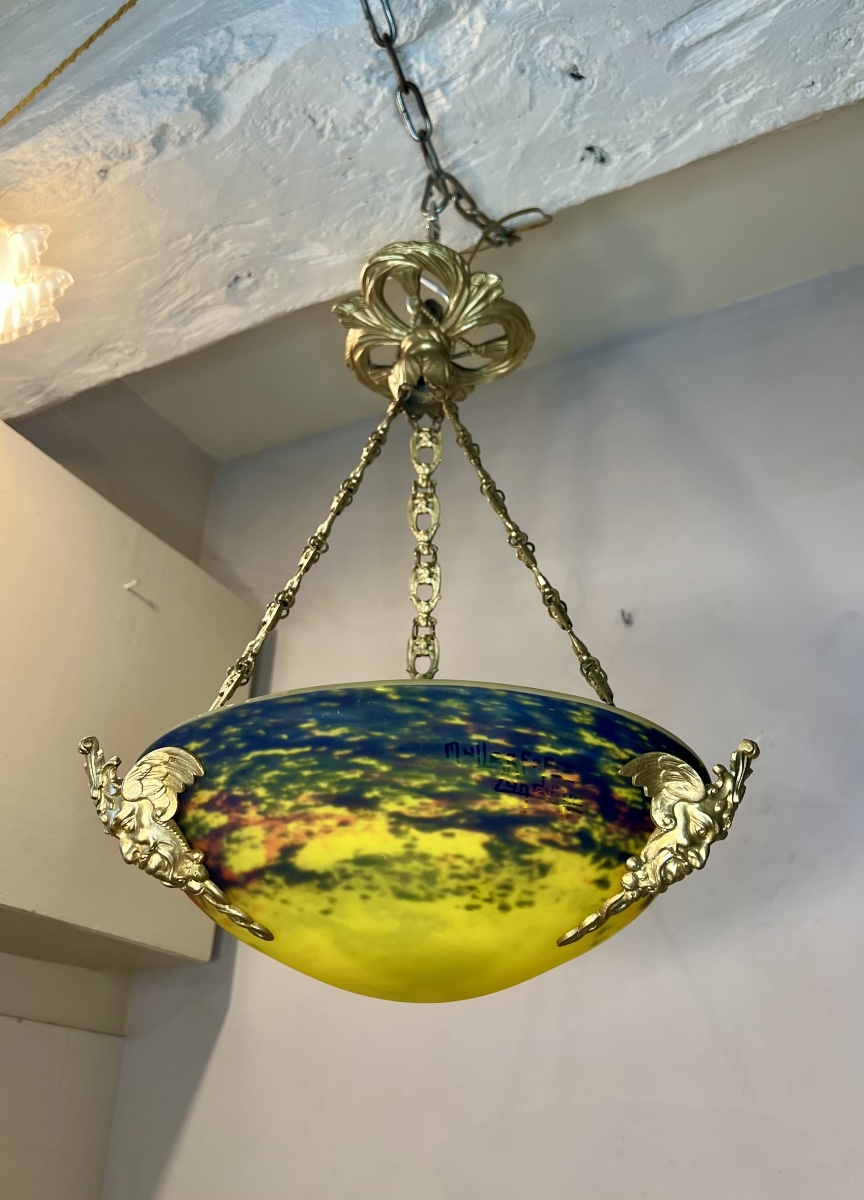 Muller Glass Paste Pendant Ceiling Chandelier 