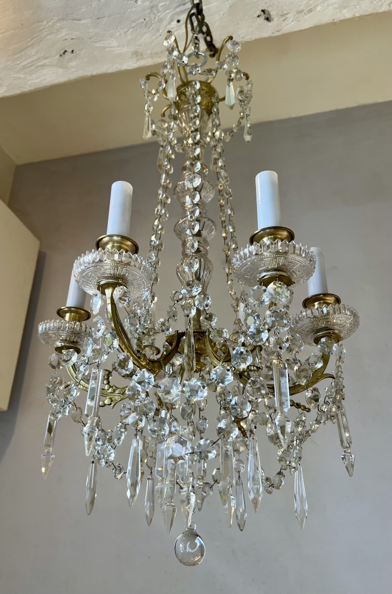 Lustre cristal style Louis XVI-photo-3