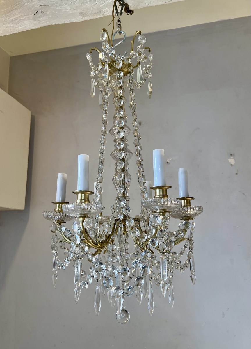 Lustre cristal style Louis XVI-photo-4