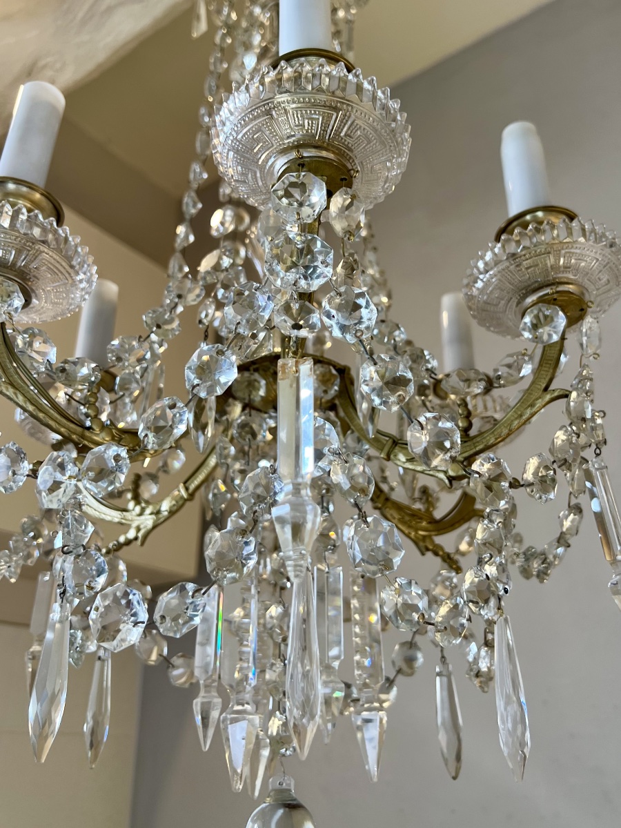 Lustre cristal style Louis XVI-photo-2
