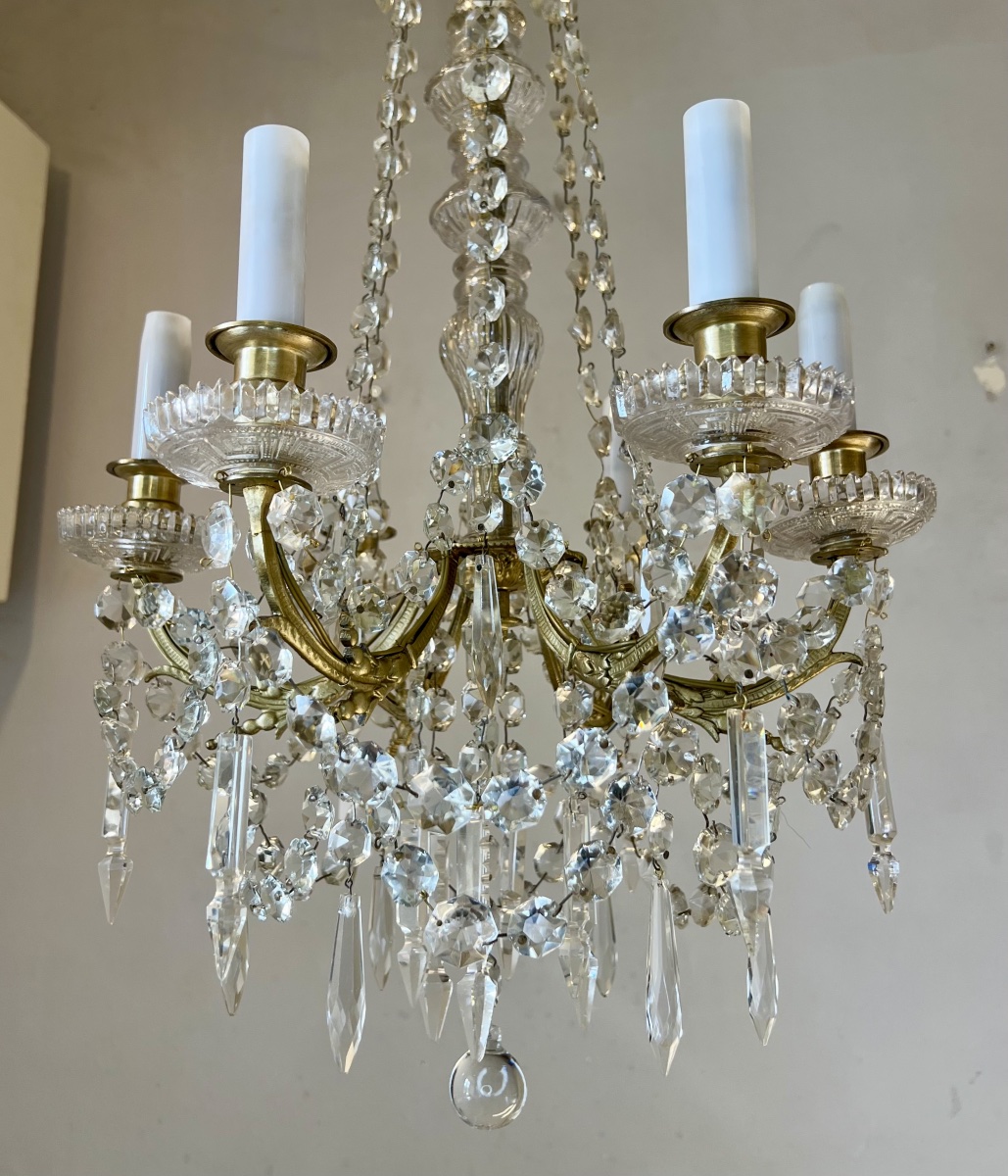 Lustre cristal style Louis XVI-photo-5