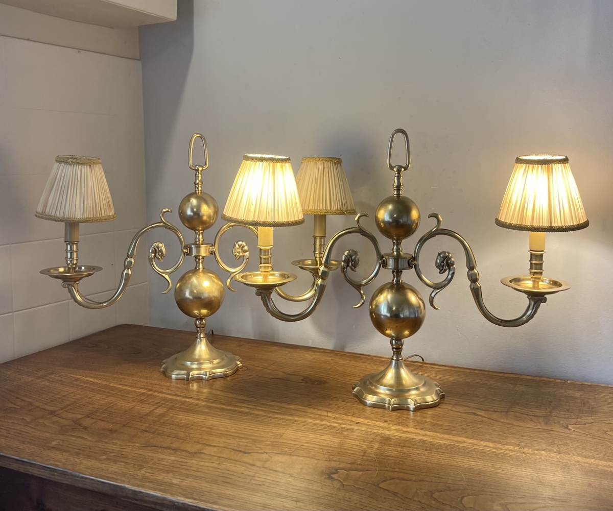 Paire de lampes style hollandais-photo-3